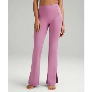 NWOT Lululemon Groove High-Rise Split-Hem Flared Pant Nulu Velvet Dust Size 2
